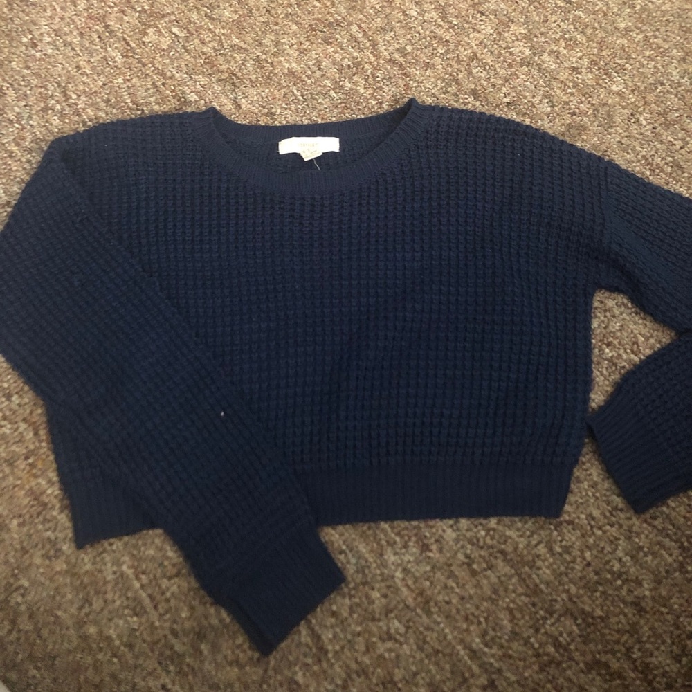 Blue Cropped Sweater